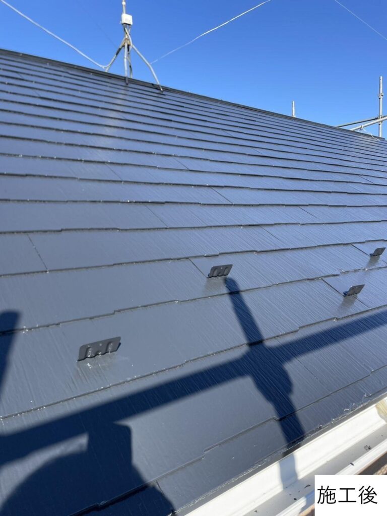 施工後の屋根のお写真です。<br />
お客さまが気にされていた部分もしっかりと補修しきれいに仕上がりました。